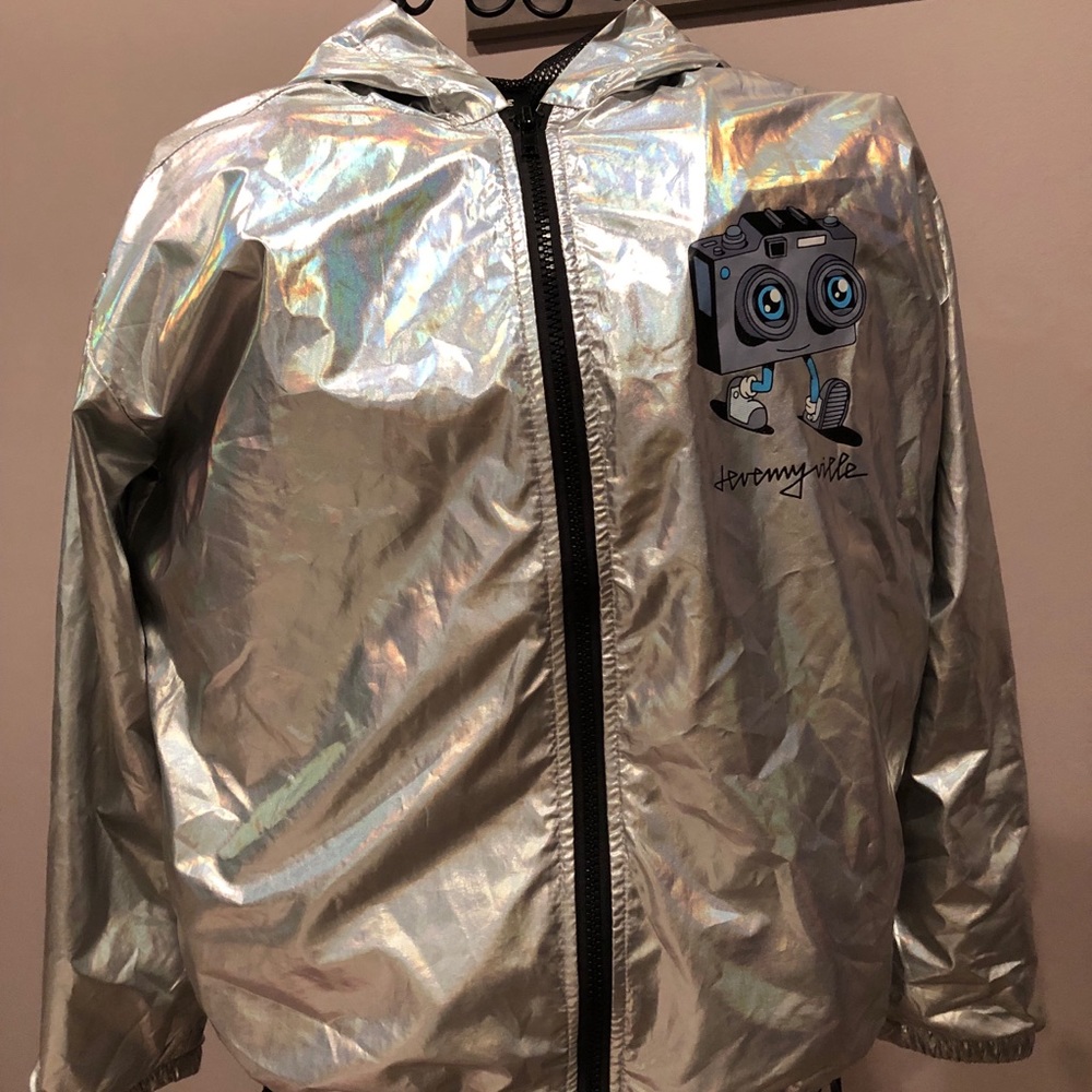 Cute light weight holographic jacket